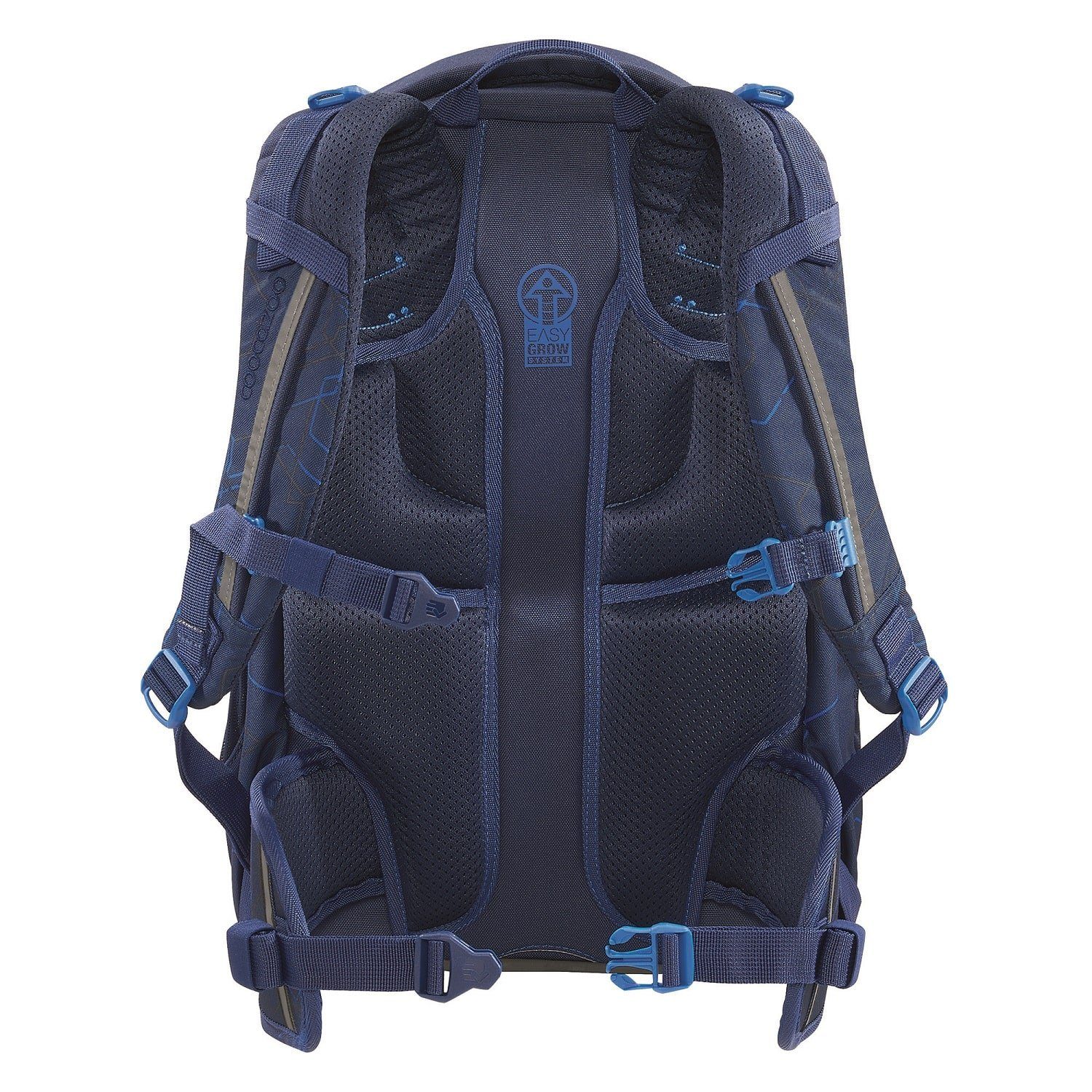 coocazoo Schulranzen Schulrucksack-Set MATE Blue Motion 2-teilig (Rucksack, Mäppchen), ergonomisch, reflektiert, Körpergröße: 135 - 180 cm – Bild 4 von 5