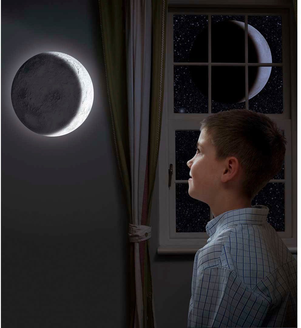 Brainstorm Nachtlicht My Very Own Moon, Mond mit Fernbedienung, Abschaltautomatik, Einschlafhilfe, Fernbedienung, Infrarot inkl., Leuchtstofflampe, Warmweiß