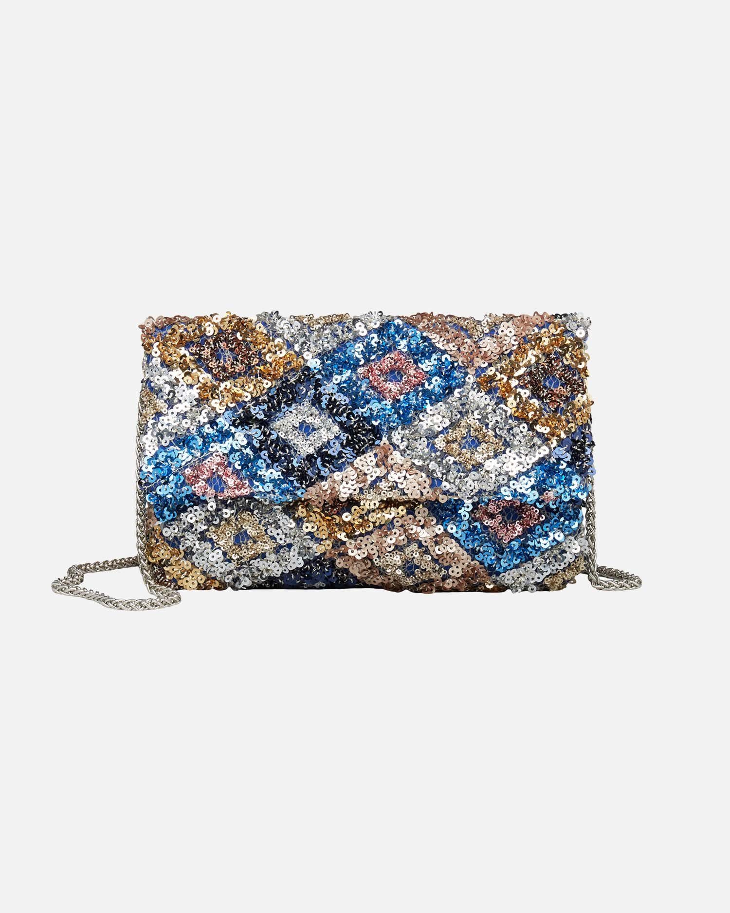 Becksöndergaard Umhängetasche Glitsen Paradi Crossbody Bag - Handtasche Damen mit Pailetten, mehrfarbig 24,5x15,5 cm