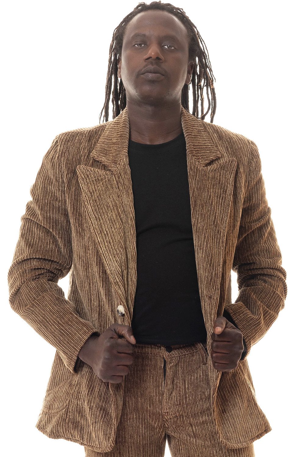 Comycom Sakko Herren 70er Cord in beige braun