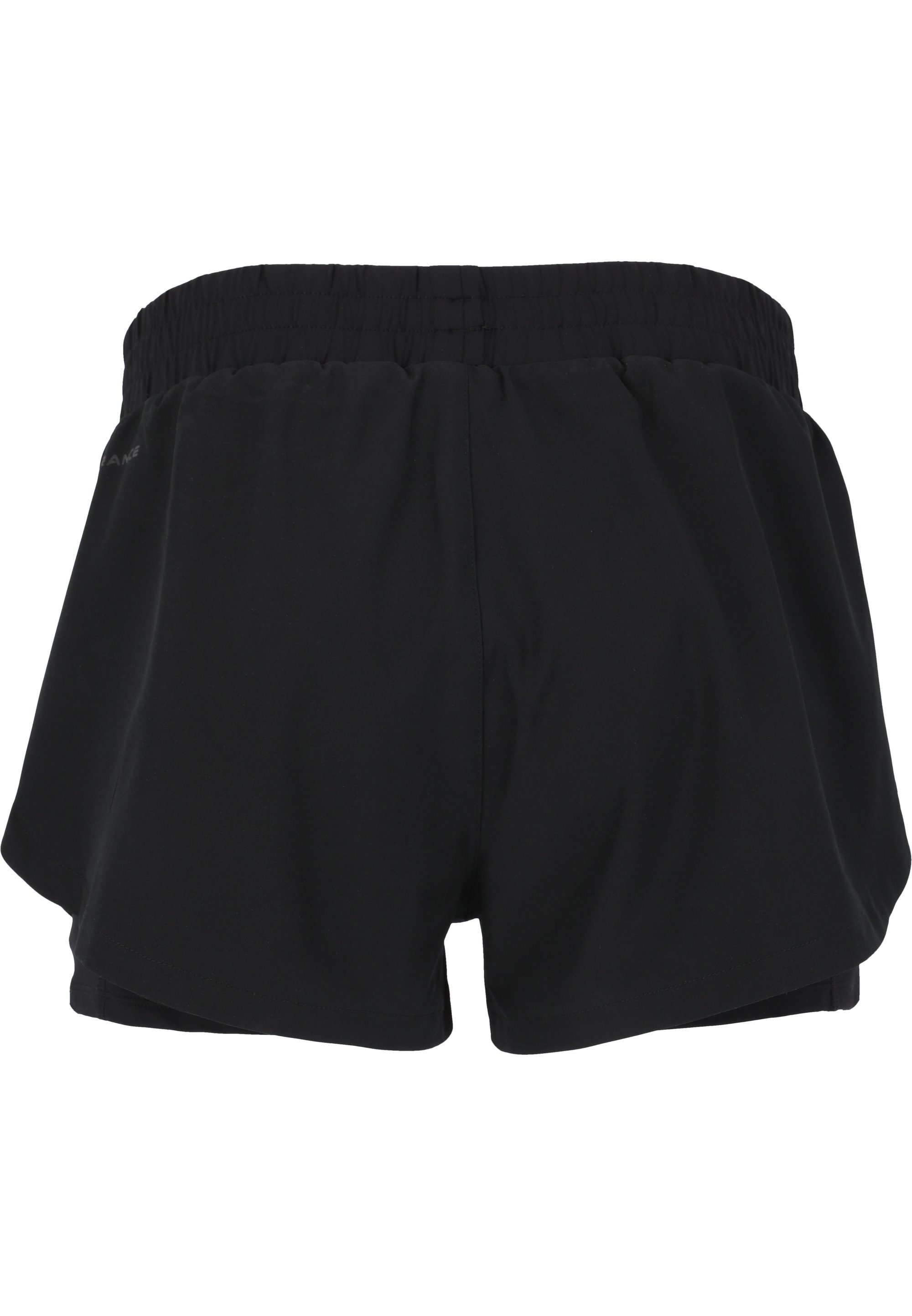 ENDURANCE praktischer schwarz Yarol Shorts 2-in-1-Funktion mit