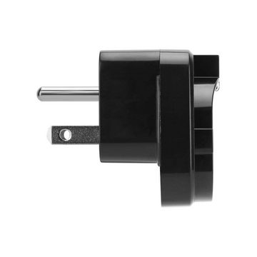 Intirilife Stromadapter, 4x Steckdosen Adapter in SCHWARZ