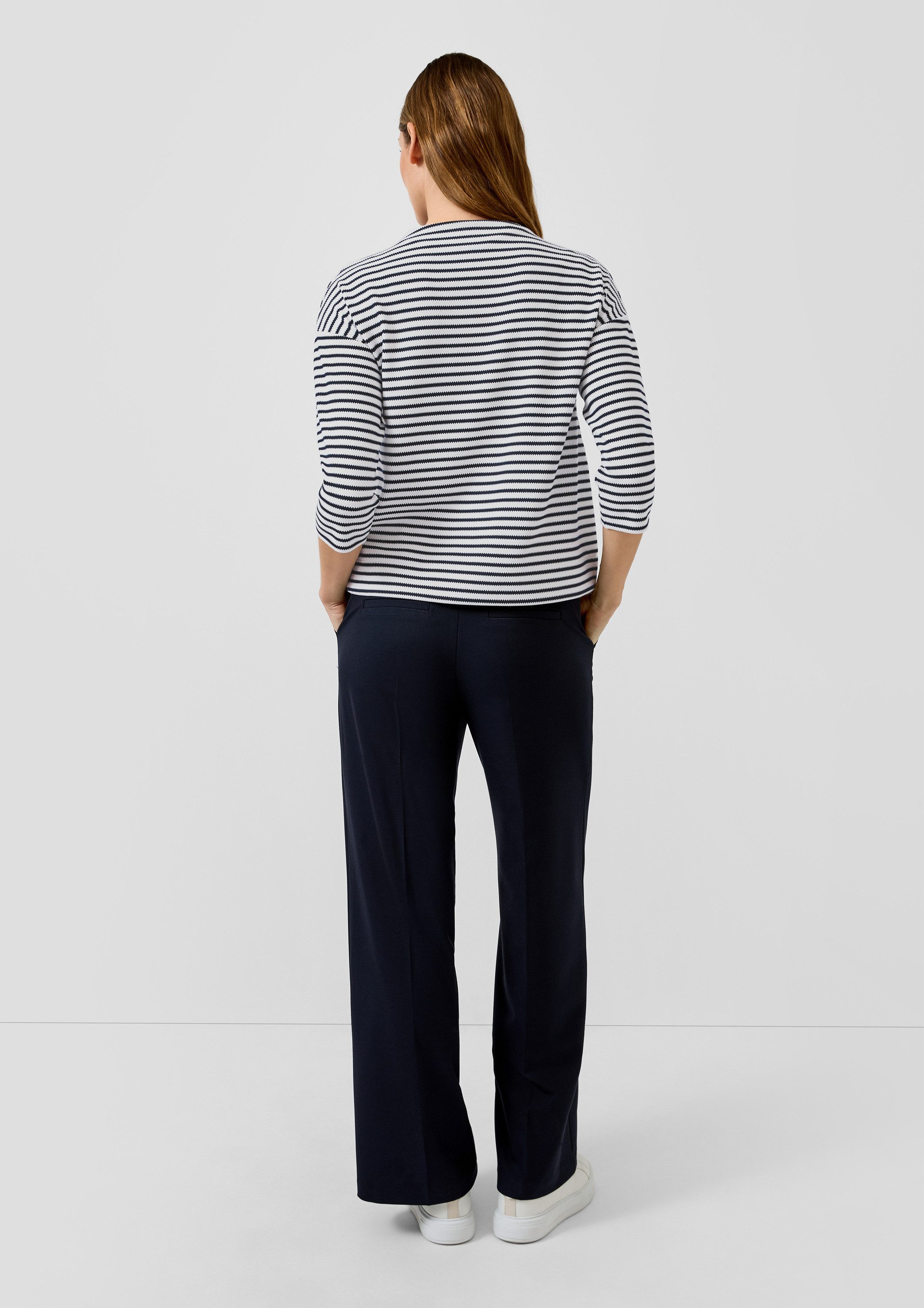 s.Oliver 3/4 Arm-Pullover Sweatshirt Strukturiertes Sweatshirt mit 3/4-Ärmeln und Artwork