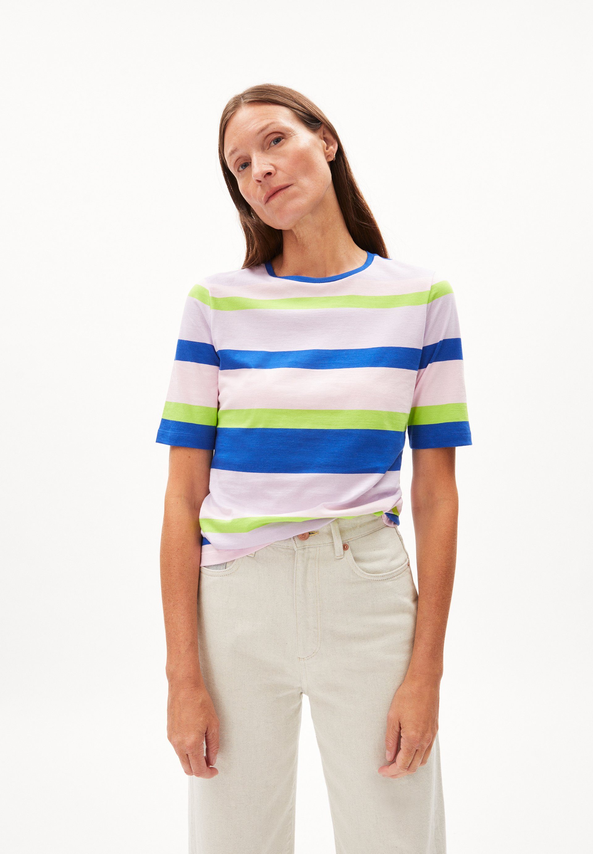 Armedangels T-Shirt DONAAJI MULTI COLOR Fitted
