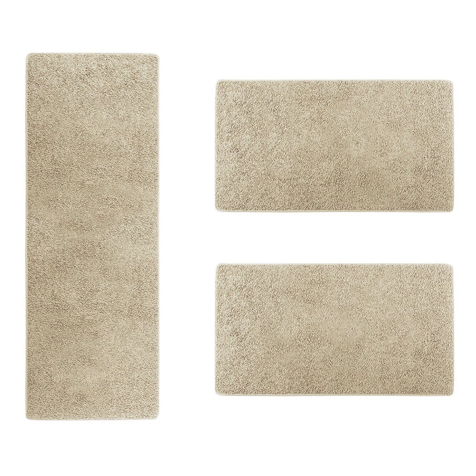 Floordirekt Hochflor-Bettumrandung Barcelona Beige, 3 Größen, günstig online kaufen