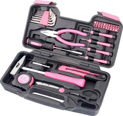 P & K Werkzeugkoffer »39 teiliges Werkzeugset in Pink« (39 St)