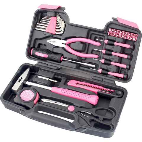 P & K Werkzeugset 39 teiliges Werkzeugset in Pink, (39-St)