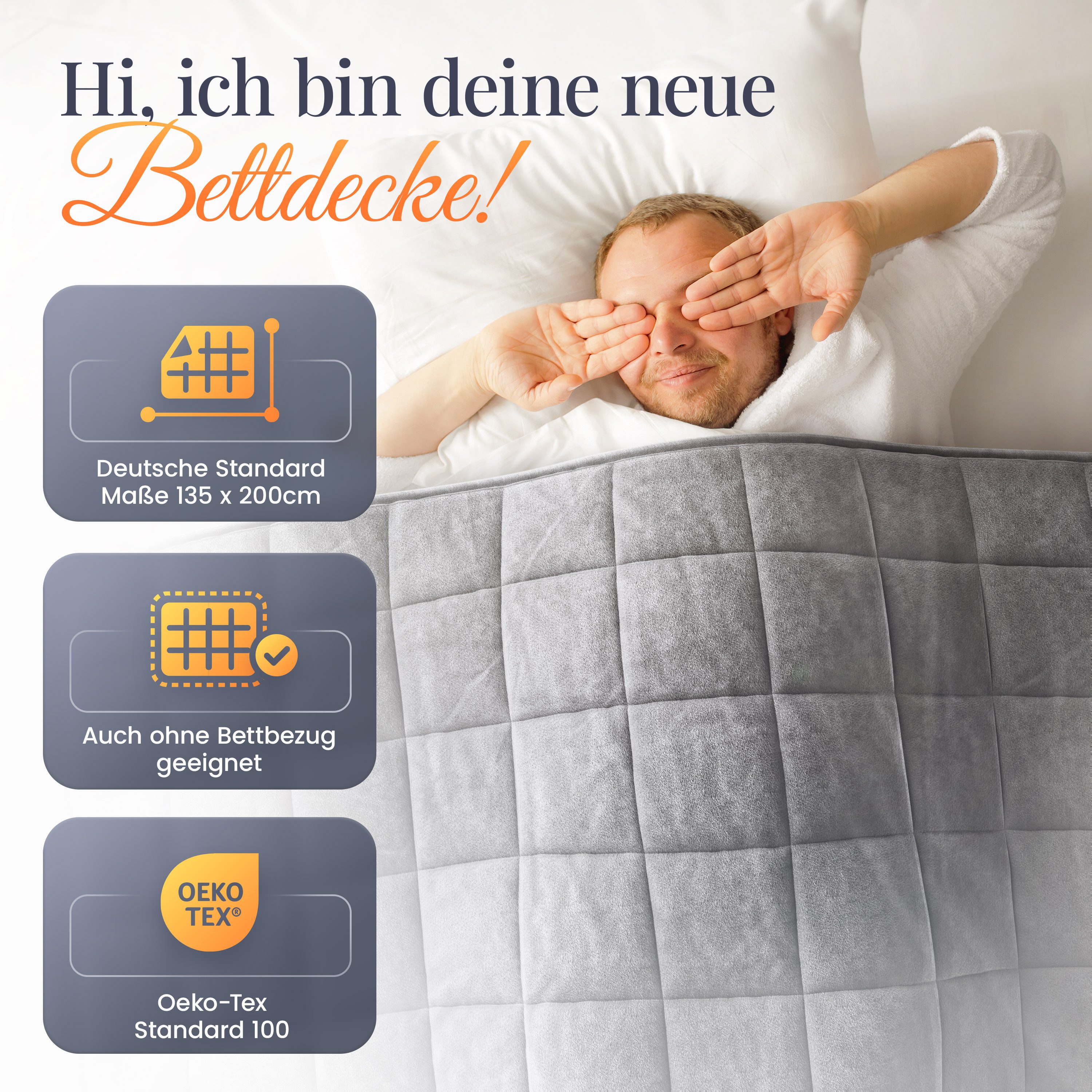Malika Gewichtsdecke Gewichtsdecke 135x200, Enstpannungsdecke, Gewichtsdeck günstig online kaufen