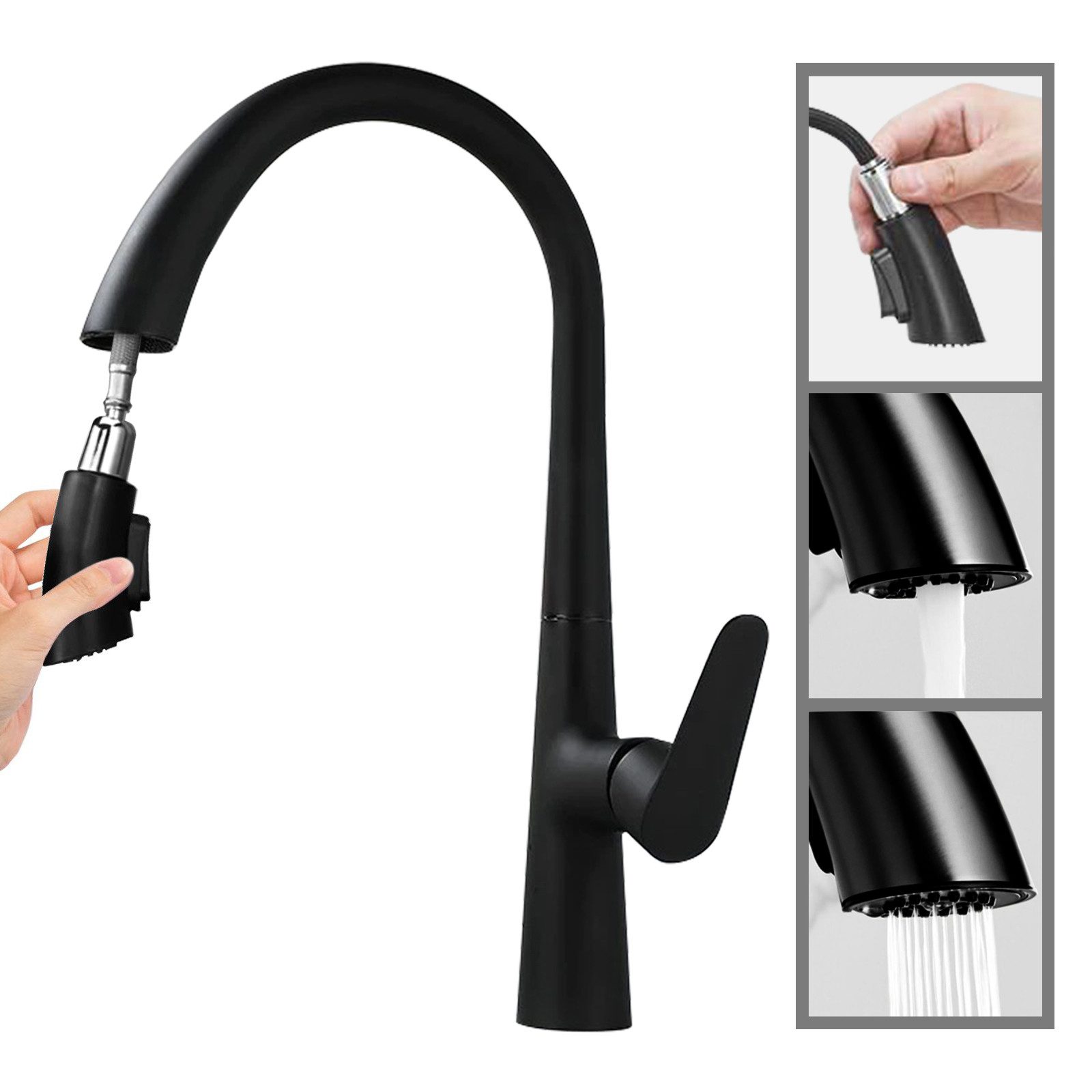 SEHAUSEU Küchenarmatur Wasserhahn Küche Bad Spültischarmatur Waschtischarma günstig online kaufen