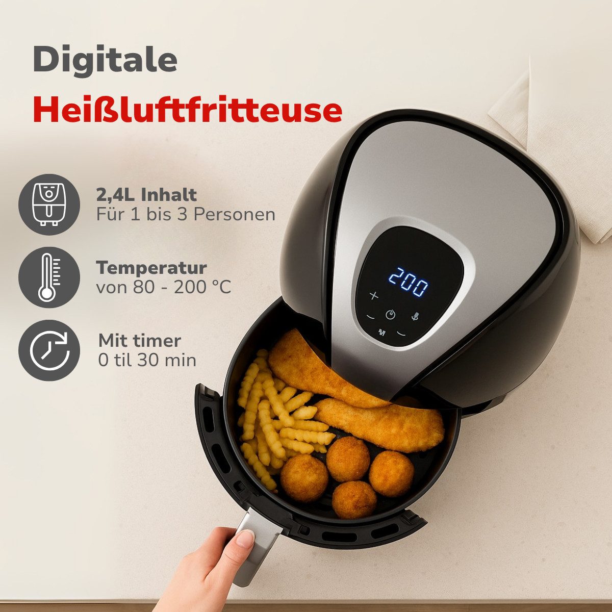 Alpina Heißluftfritteuse MEARHO10610/007