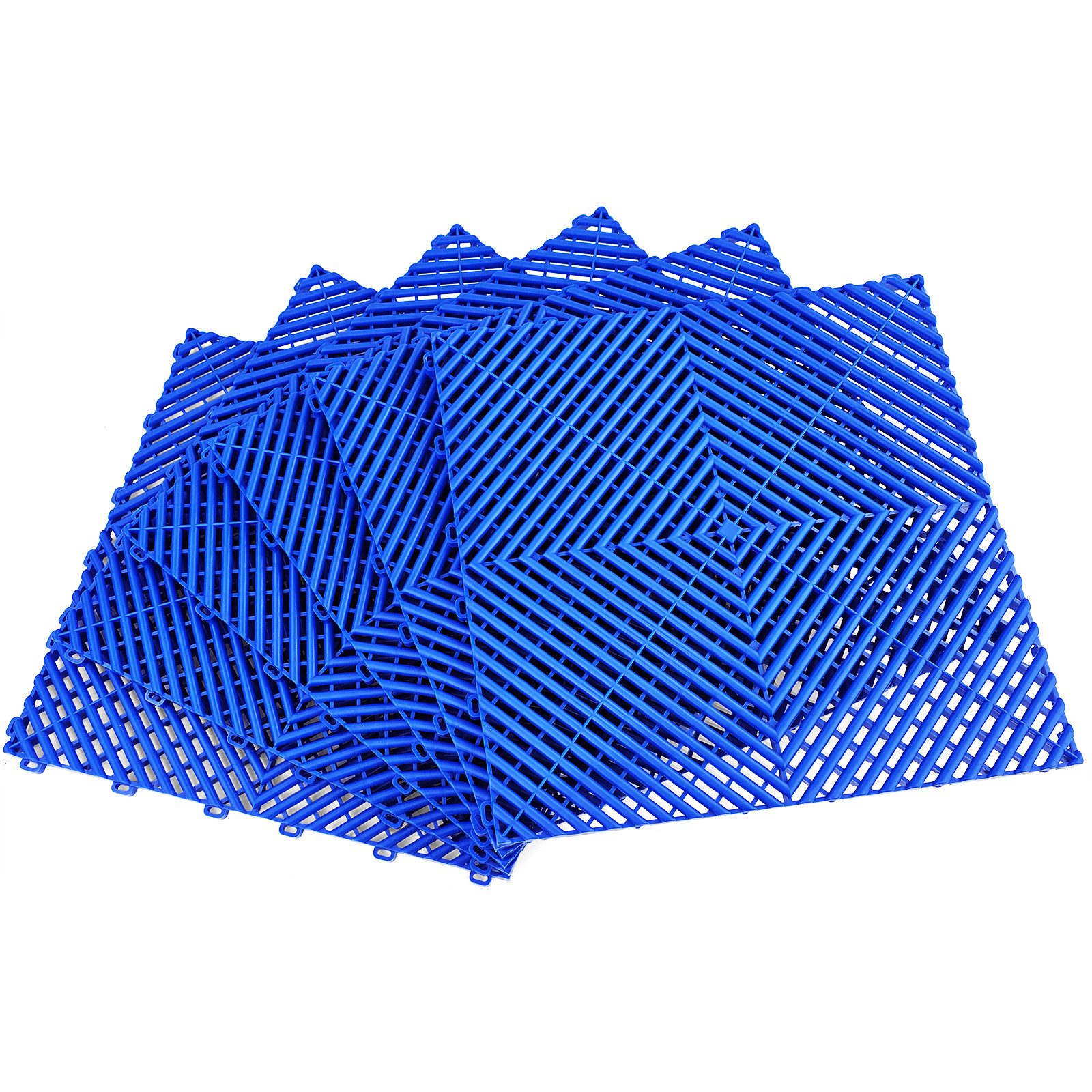 RAMROXX Klickfliesen Performance Bodenfliese Garagenboden Blau 40x40cm 6 Stück 0,96qm