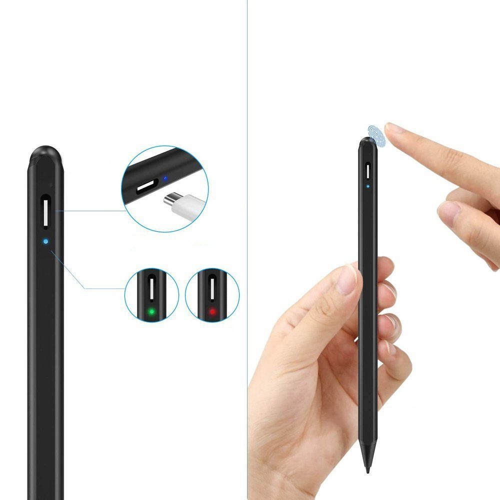 JOYROOM Eingabestift Fine Tip Active Touch Stylus Pen Stift für iPad Pro Mini Air schwarz