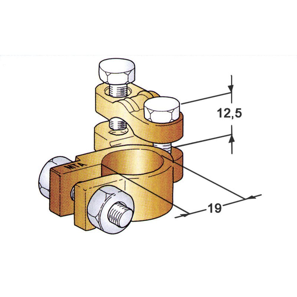 ESKA Batteriepolklemme ESKA Batteriepolklemme Pluspol 1506100 (B x H x T) 48 x 20 x 58 mm