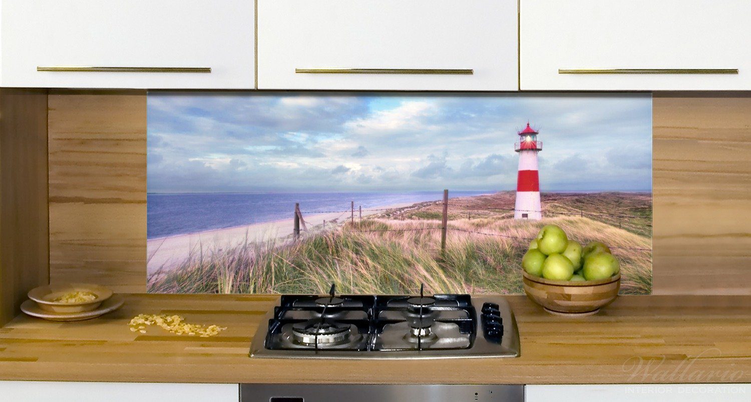 Sylt, am Leuchtturm Strand (1-tlg) von Wallario Küchenrückwand