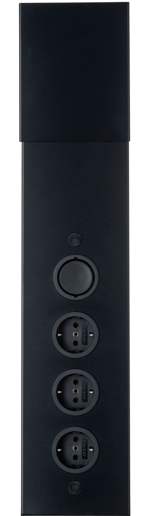 Thebo Küchensteckdose Riva 1 Schalter 3-fach Ecksteckdose Küche Büro 46-58cm Mehrfachsteckdose (Kabellänge 2.00 m)