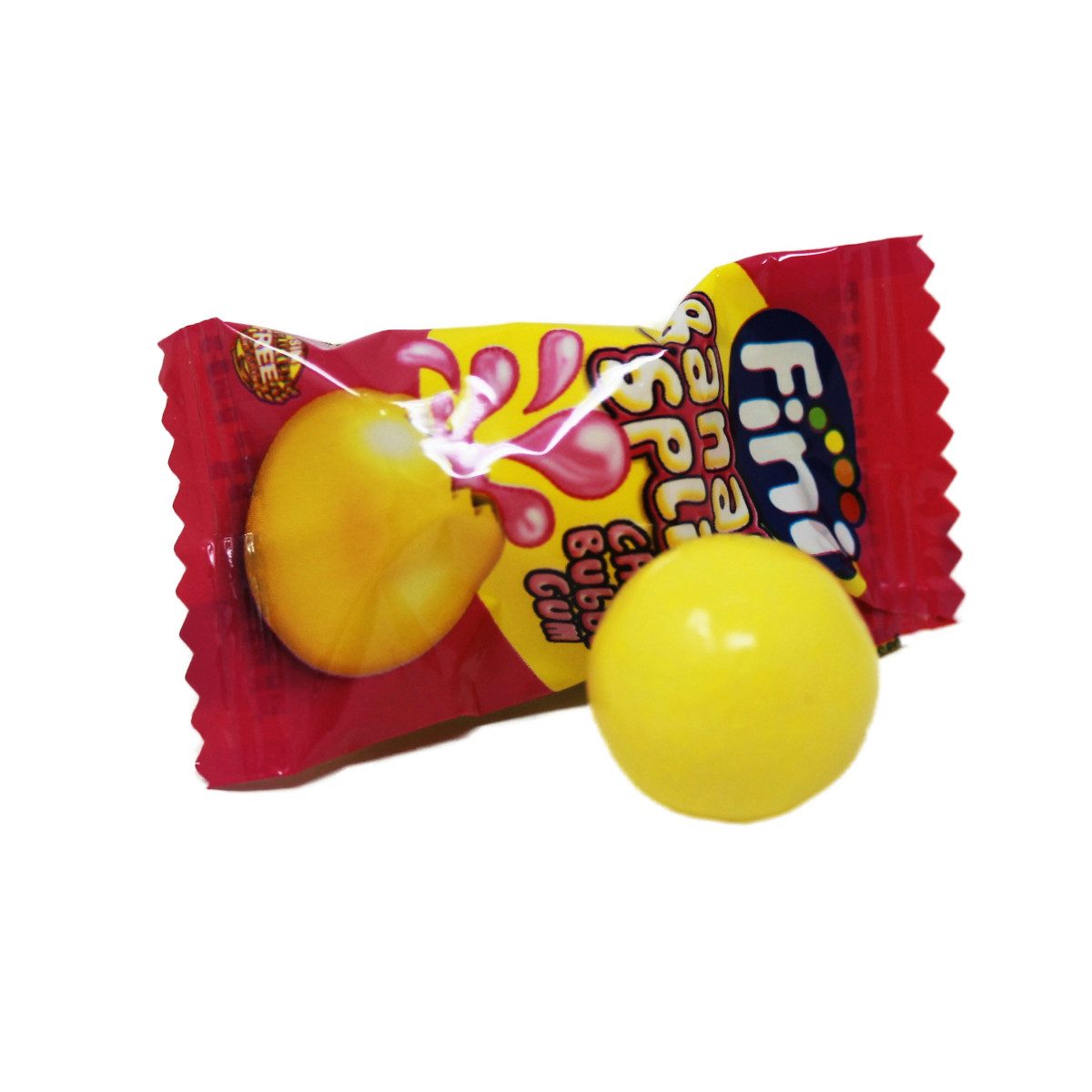 Fini Süßigkeit, Boom Bubble Gum Banana Split Kaugummi Banane glutenfrei einzeln 5g