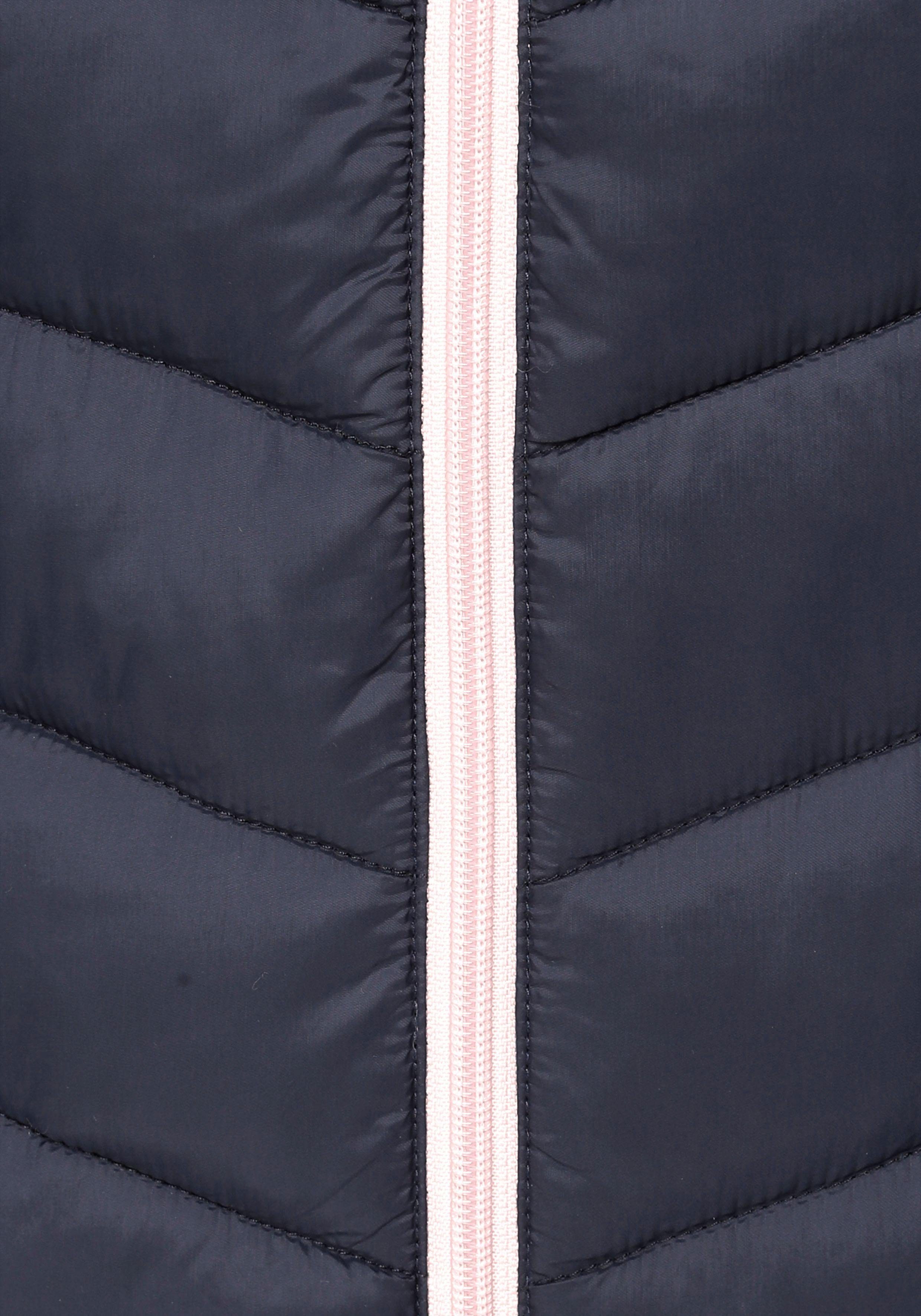 marine-rosa Details Steppjacke mit KangaROOS kontrastfarbenen