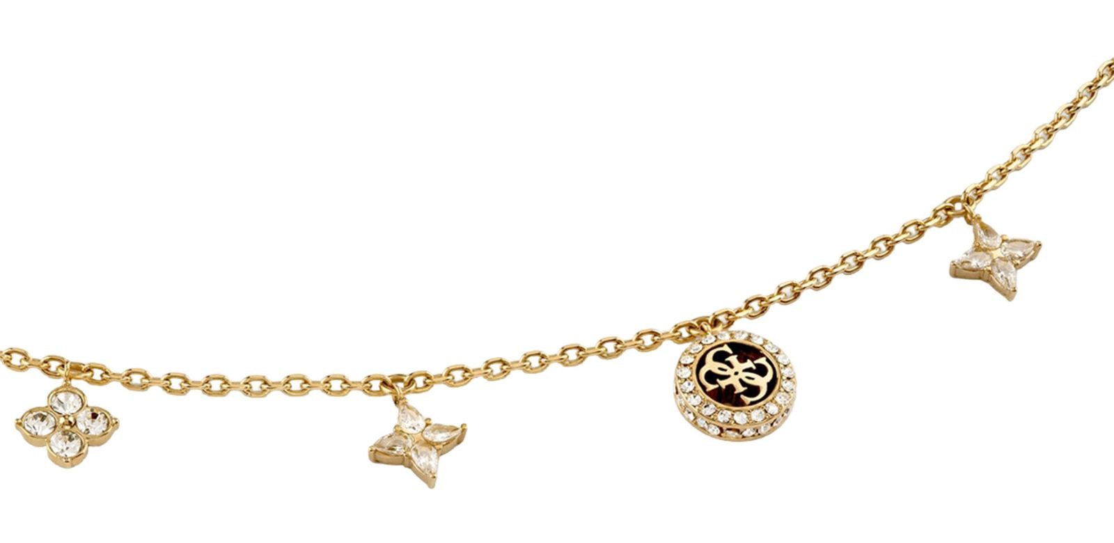Guess Gliederkette 16-18" Flower Charms Necklace