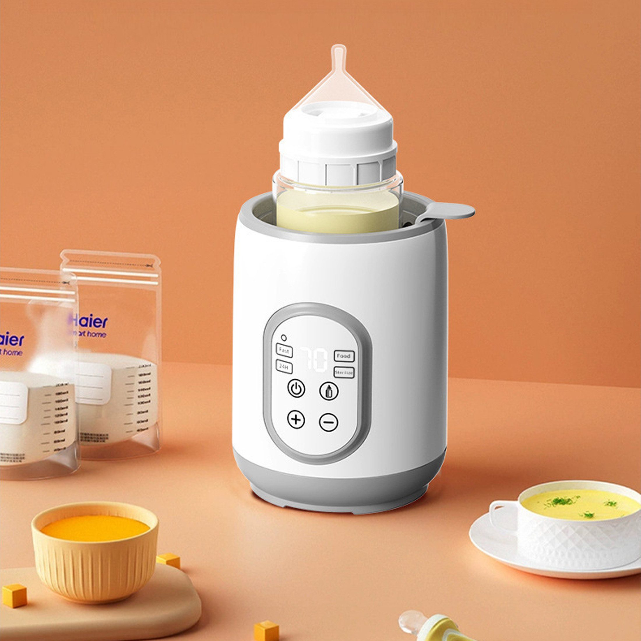Babyflaschenwärmer 8-in-1 fast Babynahrungsheizung & Abtauung, Sterilisator