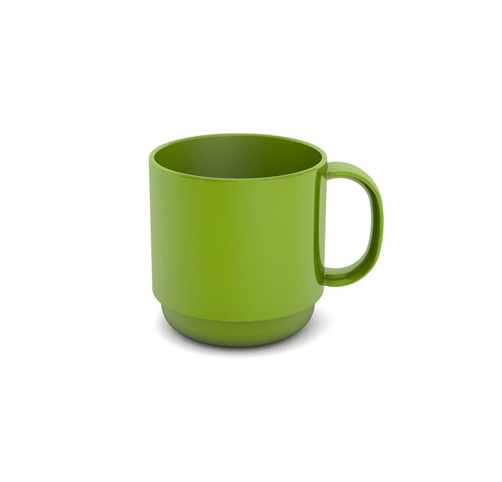 Ornamin Becher Kleiner Henkelbecher Klassik Plus, Mehrwegbecher l Campingbecher l Stapelbar l Wiederverwendbar