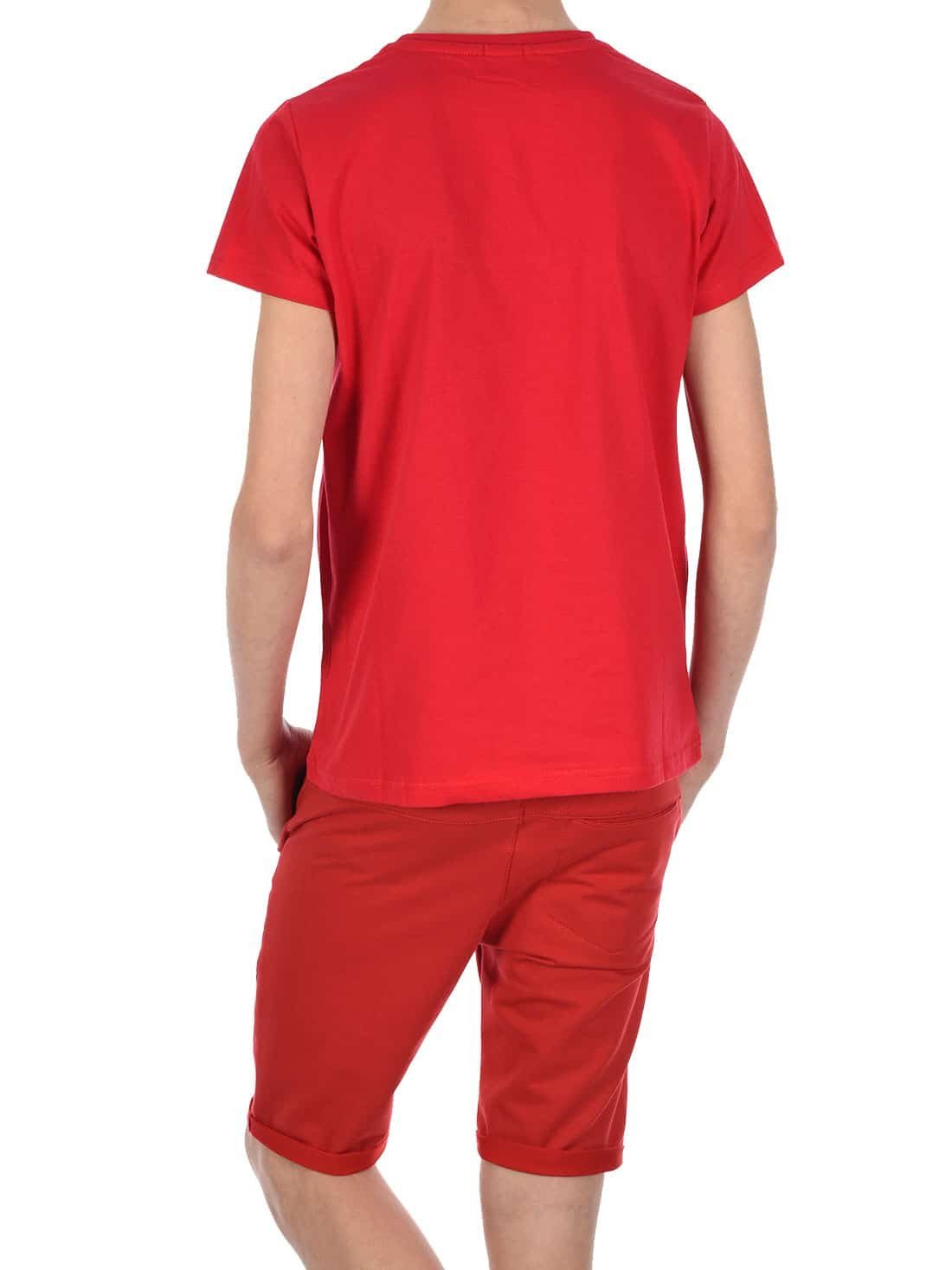 BEZLIT T-Shirt & Shorts Bund Jungen Rot Sommer (1-tlg) / Set elastischem Rot mit