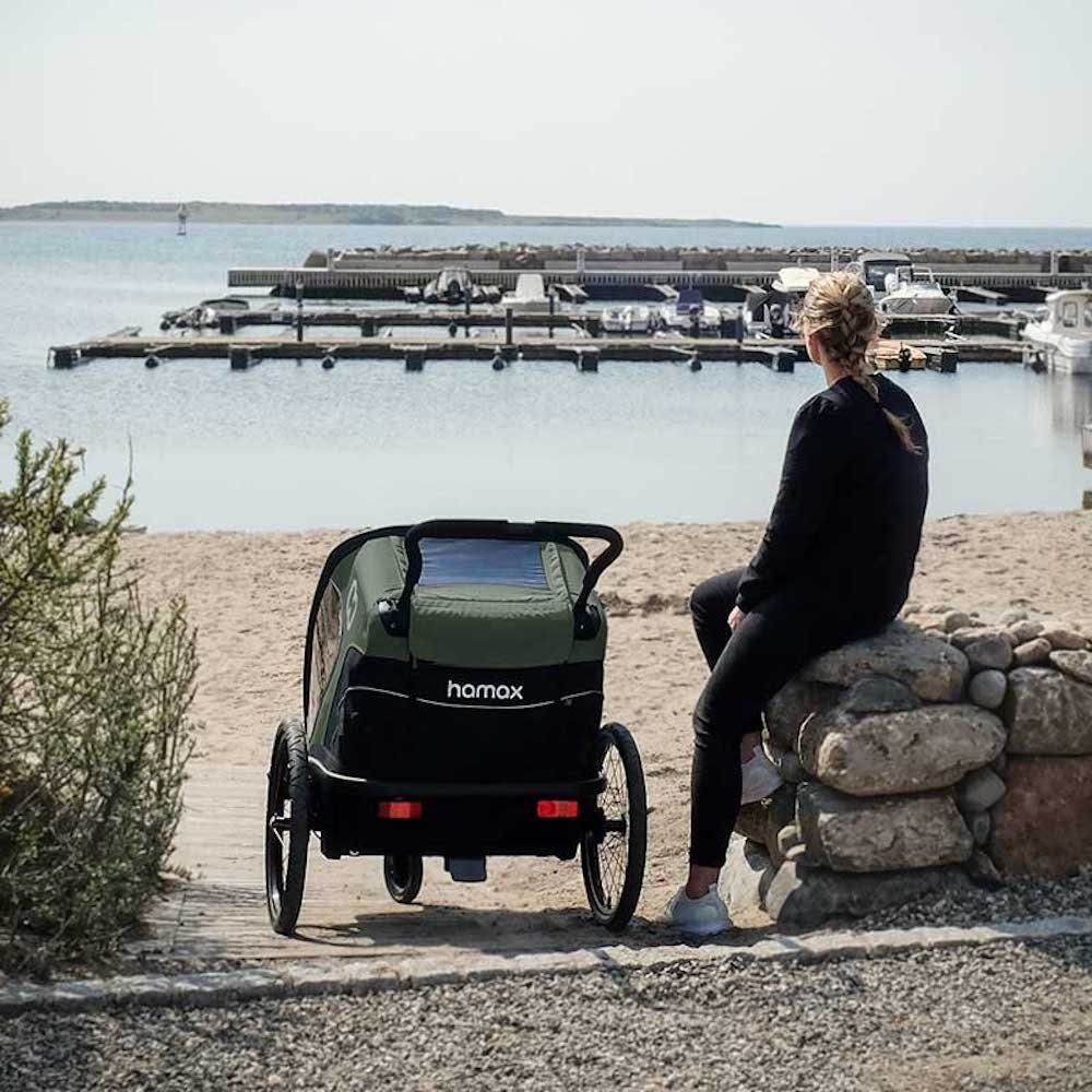 Hamax Fahrradkinderanhänger Outback Fahrradanhänger für 2 Kinder