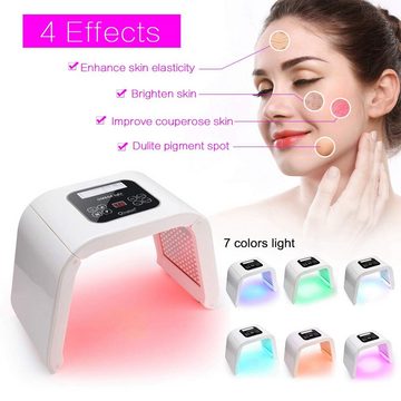 Brücke Dermaroller 4-farbige PDT-LED-Hautverjüngung Maske, Wimpernfächer, Anti-Akne, Anti-Falten-Gesichtspflege-Schönheitsinstrument, Straffung der Haut