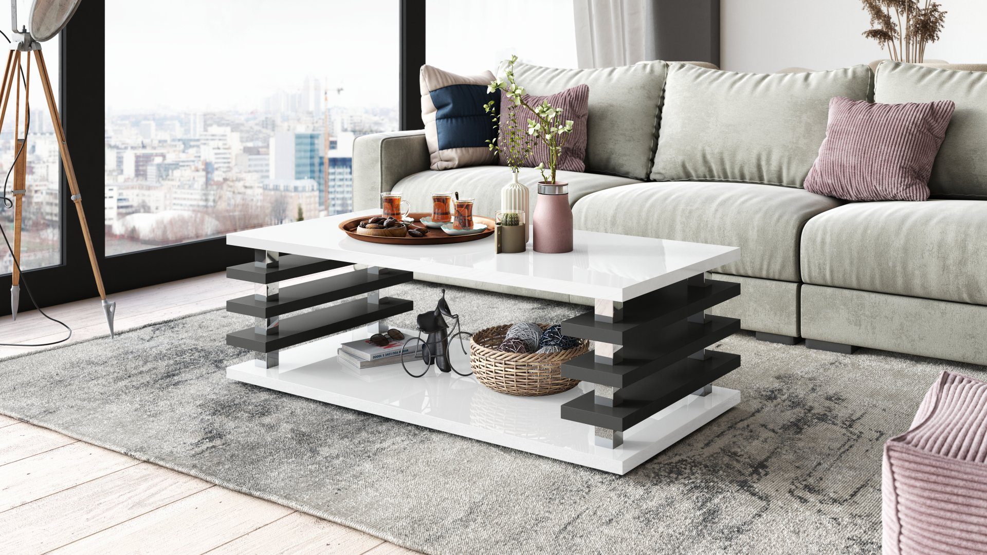 designimpex Couchtisch DC-3 Design Wohnzimmertisch Tisch günstig online kaufen