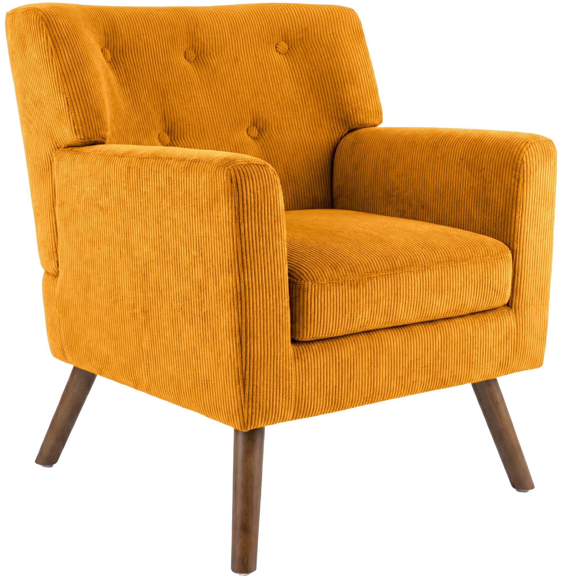 CLP Loungesessel Kioni (1er), Cordbezug, Kautschukholz, bis 150 kg belastbar