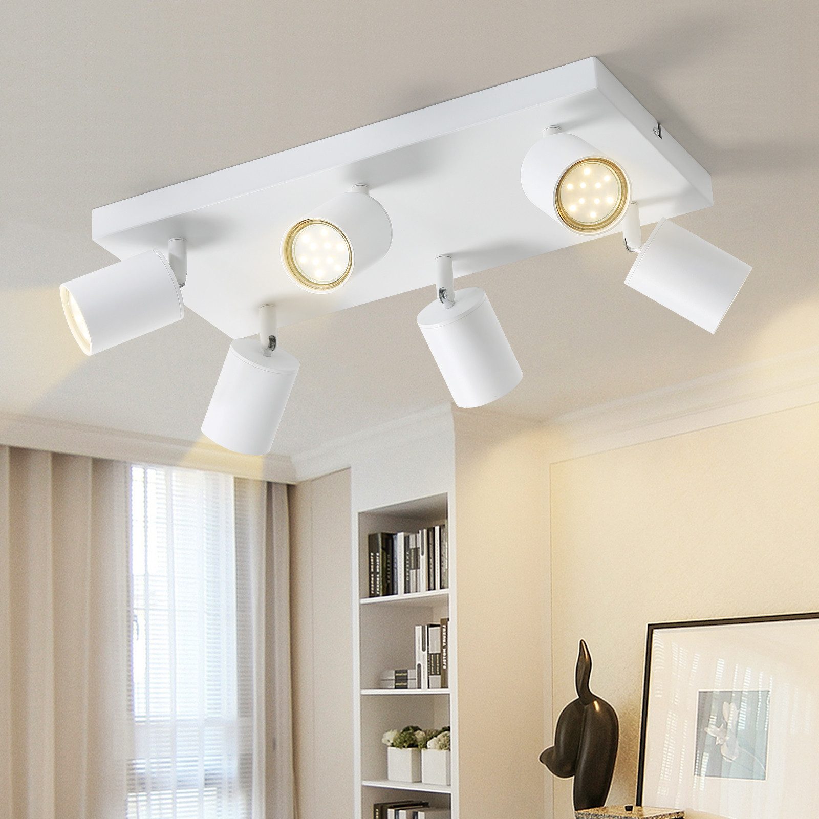 Nettlife Deckenstrahler Weiß 4/6 Flammig Deckenleuchte günstig online kaufen
