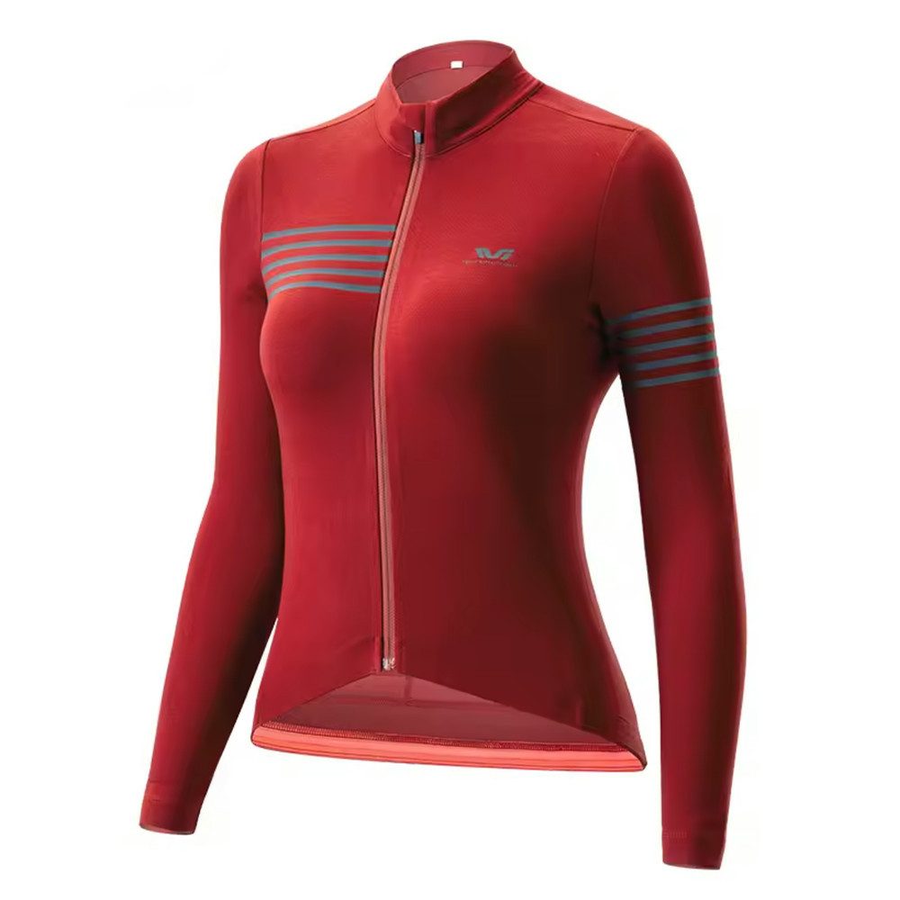 ROCKBROS Radtrikot Langarmtrikot Fahrradshirt Winterbekleidung (Spar-Set, 1-tlg., 55 cm Rückenlänge warm) YKK-Reißverschluss, 4 Taschen, reflektierend, atmungsaktiv