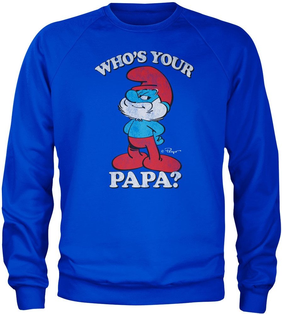 Die Schlümpfe Rundhalspullover Who's Your Papa? Sweatshirt