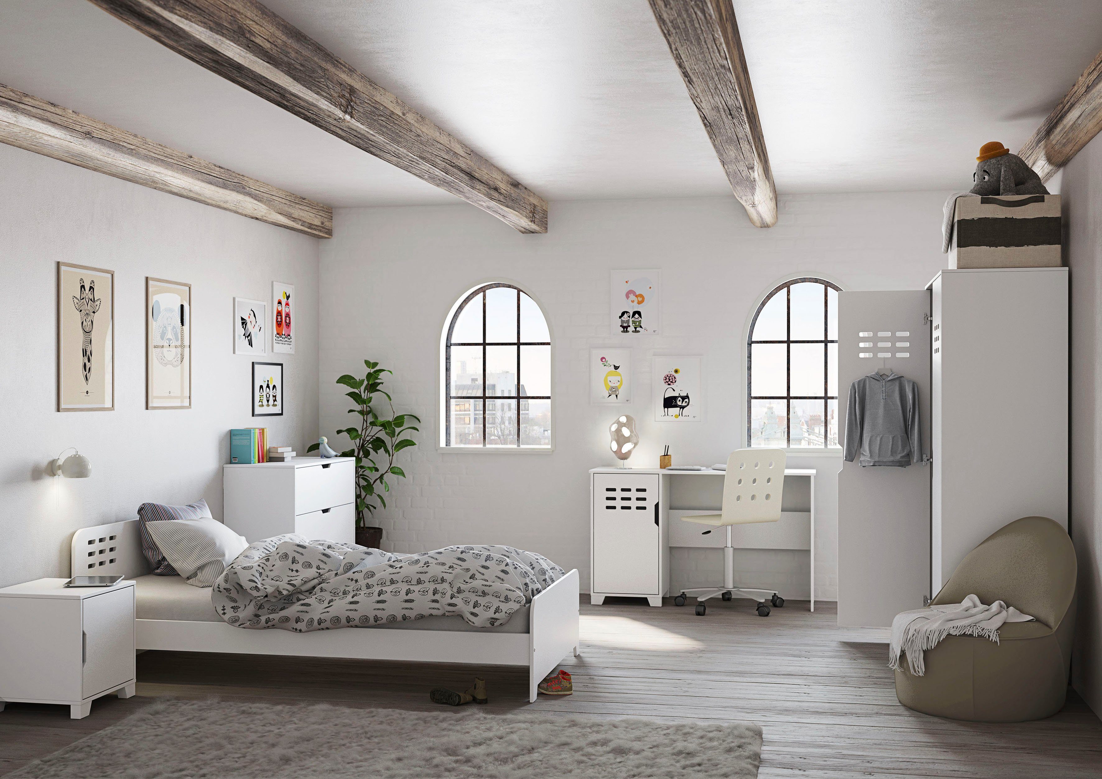 STEENS Einzelbett »Loke«, modernes Jugendbett im Industrial Look online  kaufen | OTTO