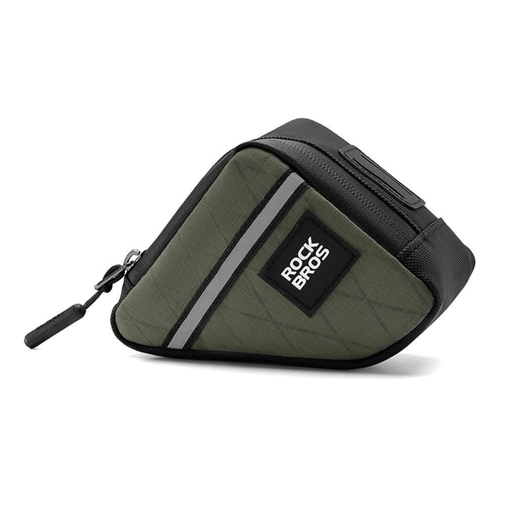 ROCKBROS Rahmentasche Fahrradtasche Oberrohrtasche Dreiecktasche (Spar-Set, 1-tlg., 0, 25 l leicht), 1000D-Nylon, Reflexstreifen, Klettmontage