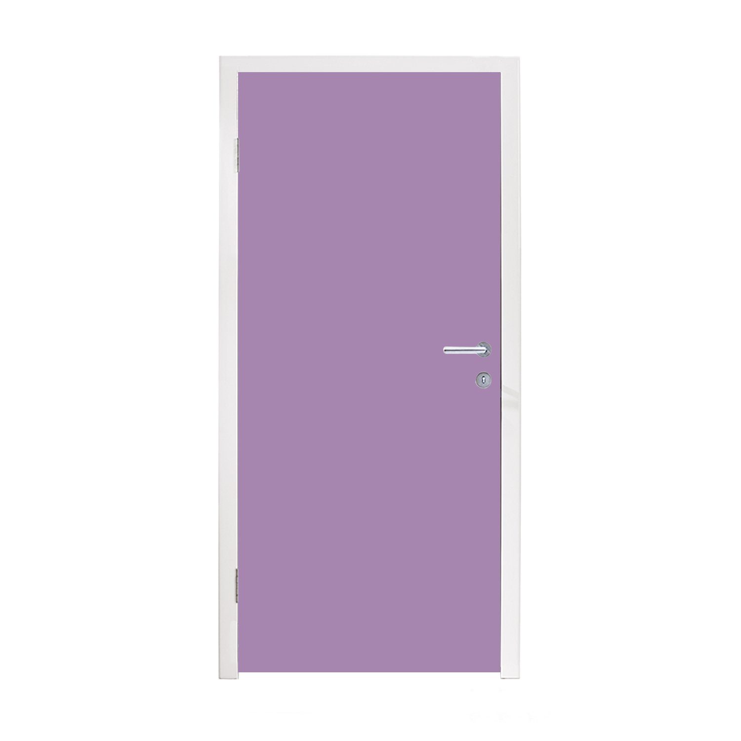 MuchoWow Türtapete Innenbereich - Violett - Farben - Farbe - Einfarbig, Matt, bedruckt, (1 St), Fototapete für Tür, Türaufkleber, 75x205 cm