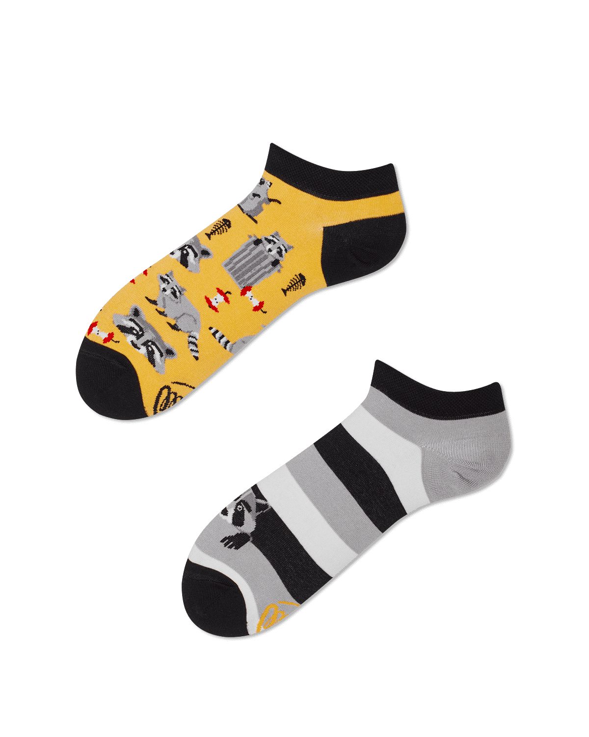 Many Mornings Sneakersocken Many Mornings Sneaker Raccoon Bandit (1-Paar) | Kompressionsstrümpfe