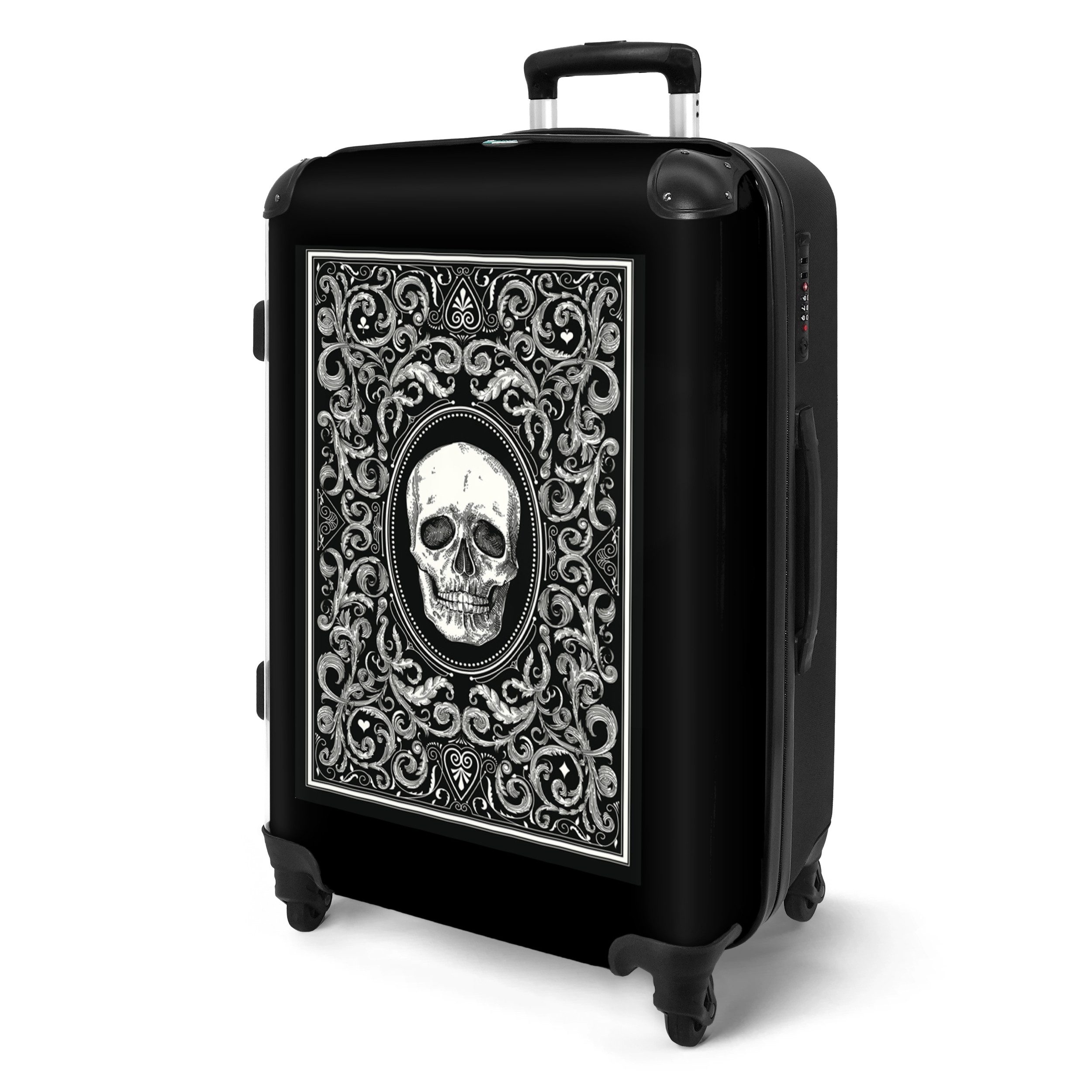 NoBoringSuitcases.com© Hartschalen-Trolley Spielkarte - Totenkopf - günstig online kaufen