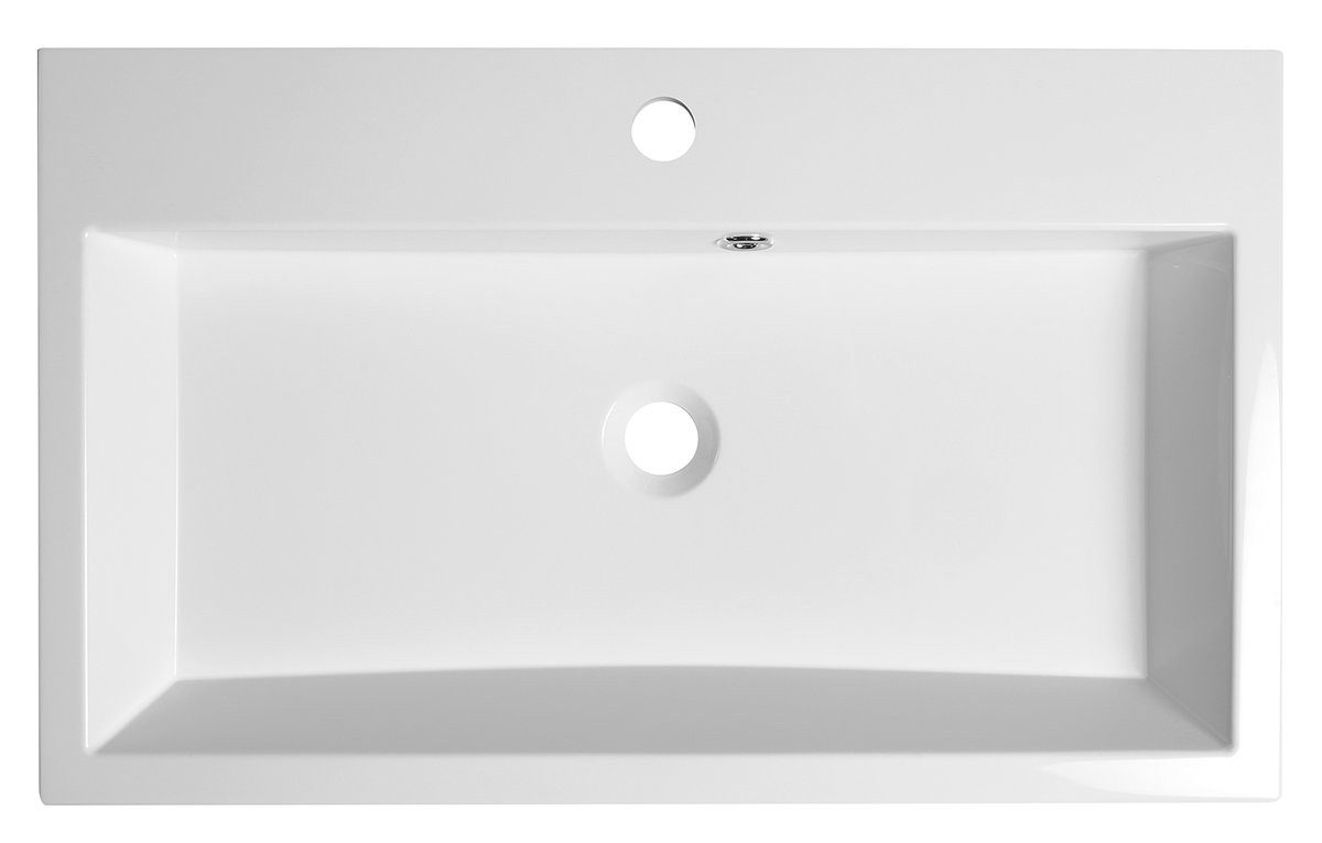 Sapho Waschtisch ORINOKO Gussmarmor-Waschtisch 70x10x42cm, weiß, Sapho-OR070