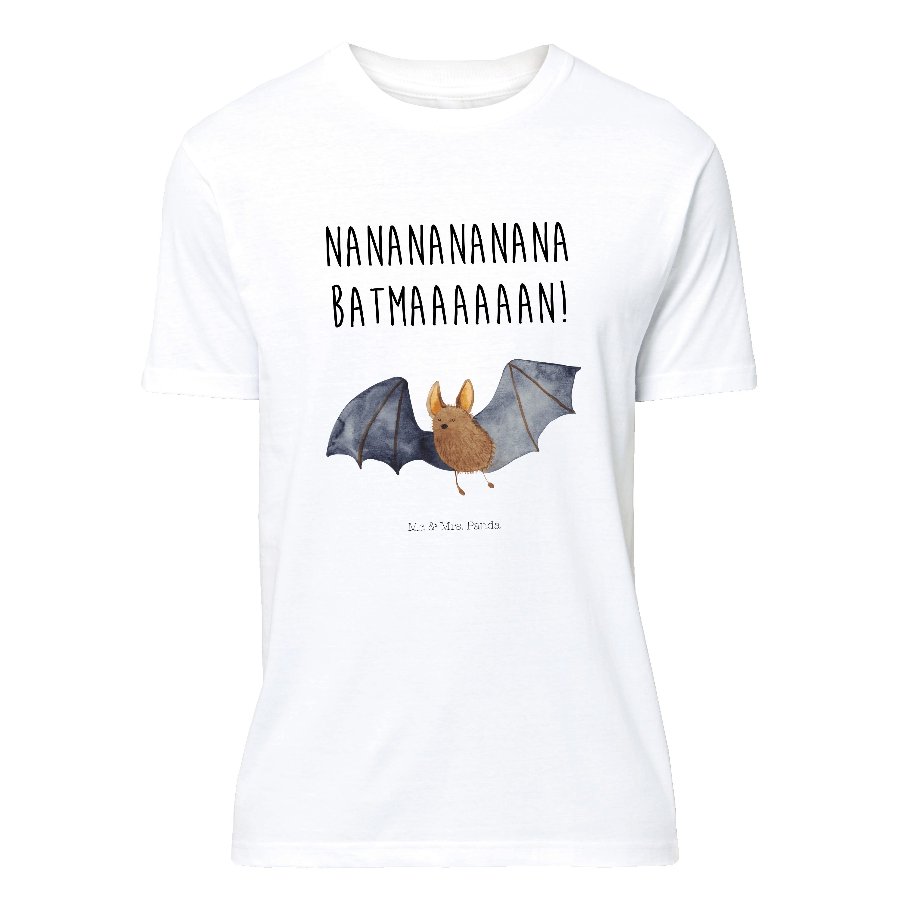 T-Shirt Fledermaus fliegend - Weiß - Geschenk, Shirt, Party, Lustiges T-Shirt