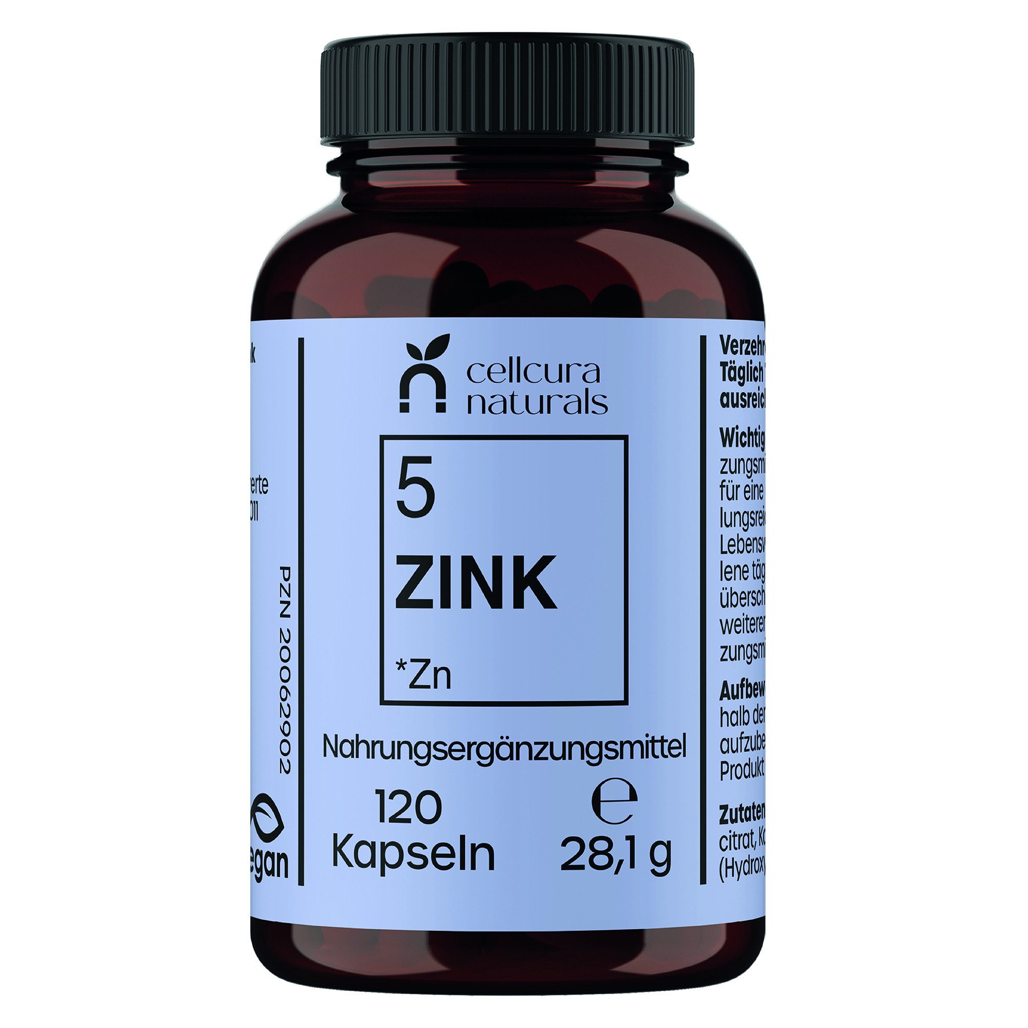 cellcura naturals Zink Kapseln, 28.0 g