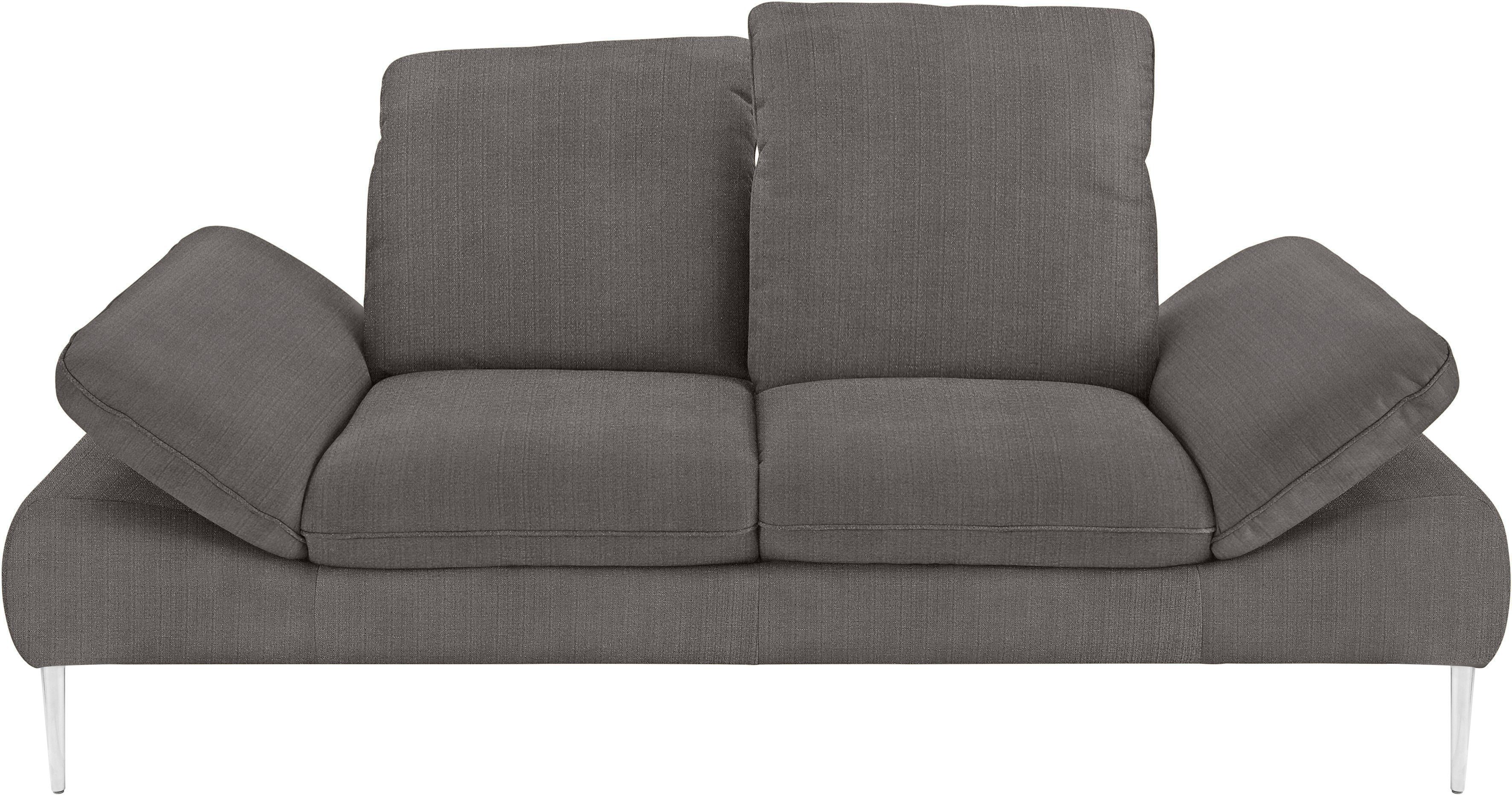 W.SCHILLIG 2-Sitzer enjoy&MORE, mit Sitztiefenverstellung, Füße Chrom glänzend, Breite 202 cm