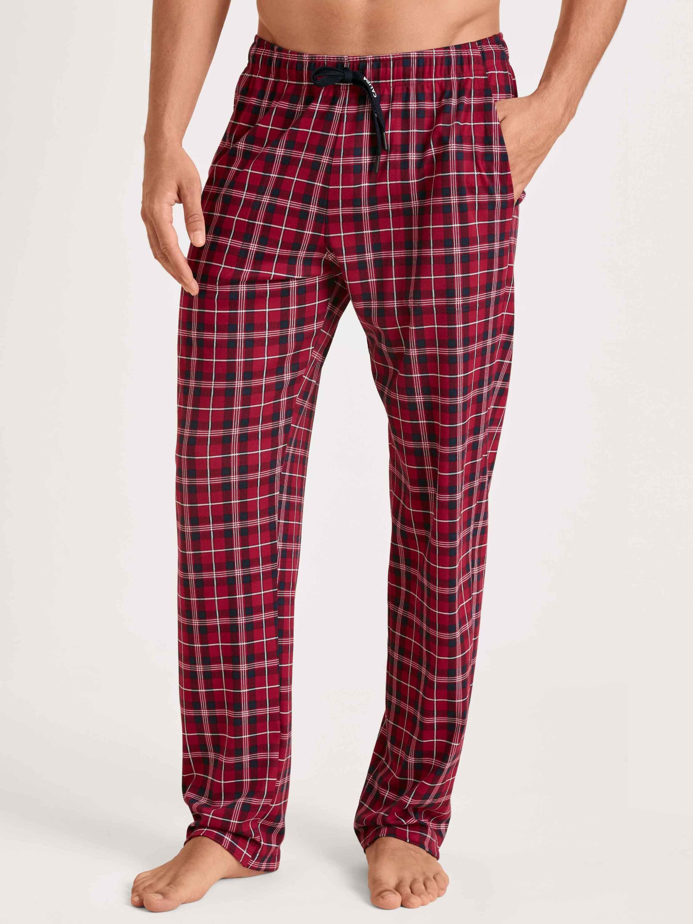 mit Seitentaschen Pyjamahose Pants (1-tlg) CALIDA red rio