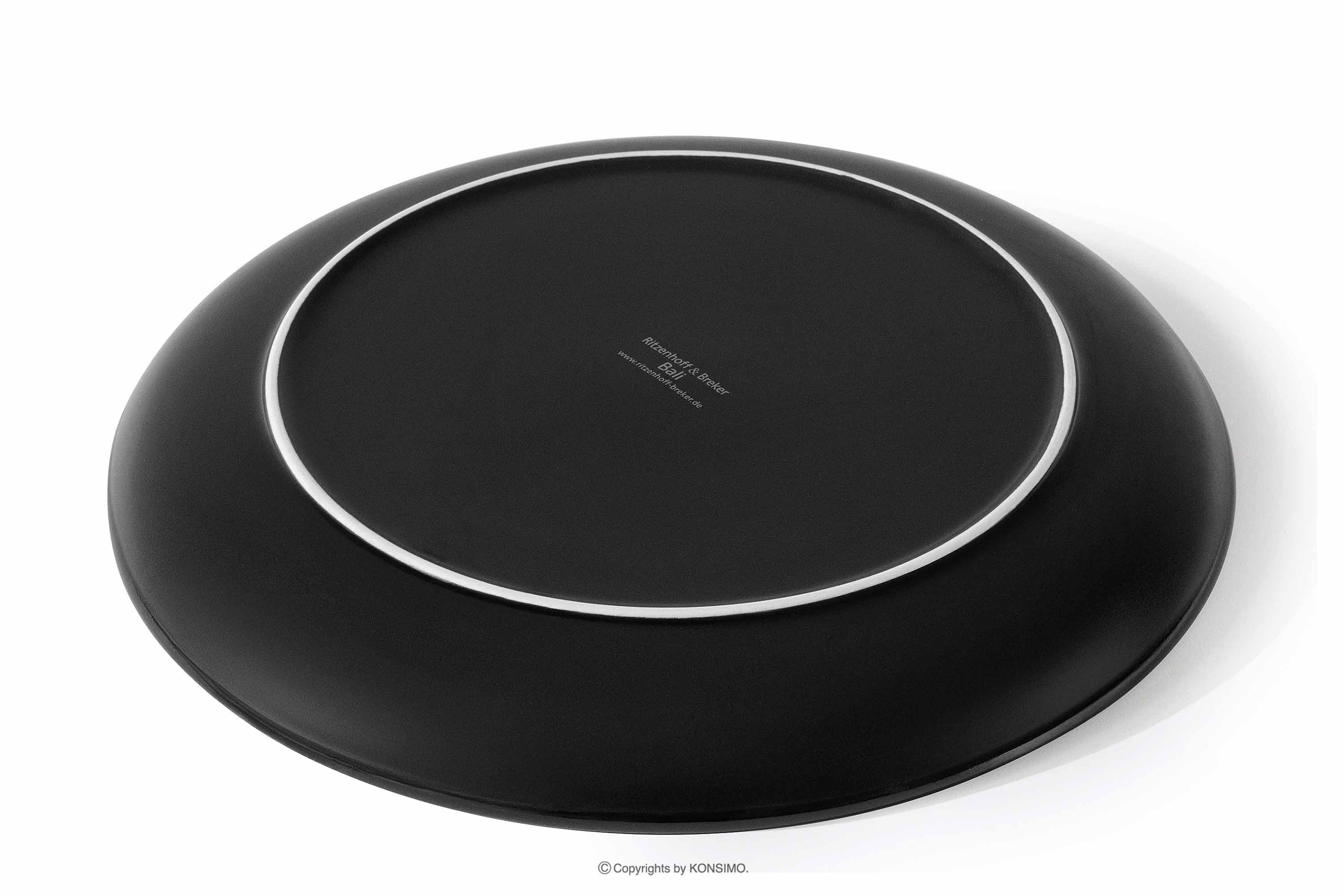 Ritzenhoff & Breker Teller-Set RITZENHOFF & BREKER BALI Tafelservice, 6x Speiseteller KONSIMO (6-tlg), 6 Personen, Steinzeug, spülmaschinengeeignet, mikrowellengeeignet, Reaktivglasur