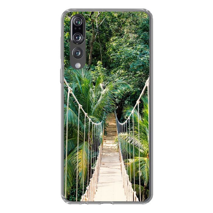 MuchoWow Handyhülle Dschungel - Palme - Brücke - Natur - Pflanzen Handyhülle Huawei P20 Pro Handy Case Silikon Bumper Case