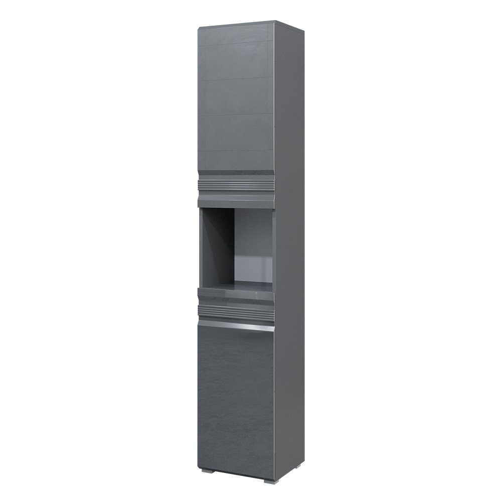 Vicco Badschrank Freddy Anthrazit Hochglanz 36 x 191 cm günstig online kaufen