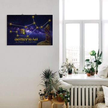 Artland Wandbild Sternzeichen - Jungfrau, Bilder von Sternzeichen (1 St), als Alubild, Outdoorbild, Poster in verschied. Größen