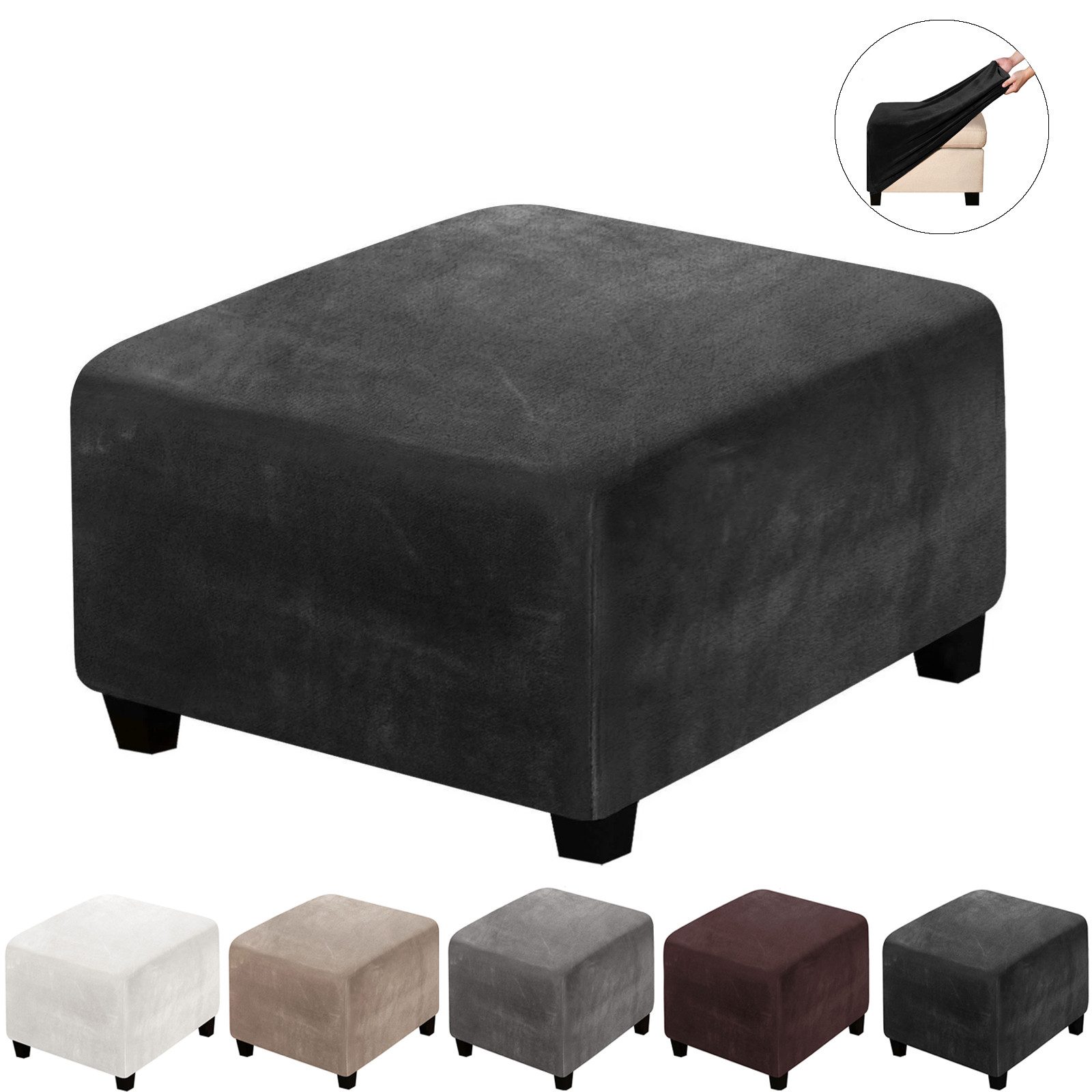BTTO Stuhlhusse Hockerbezug Sofahusse Stretch Bezug Schonbezug Hocker Sofah günstig online kaufen