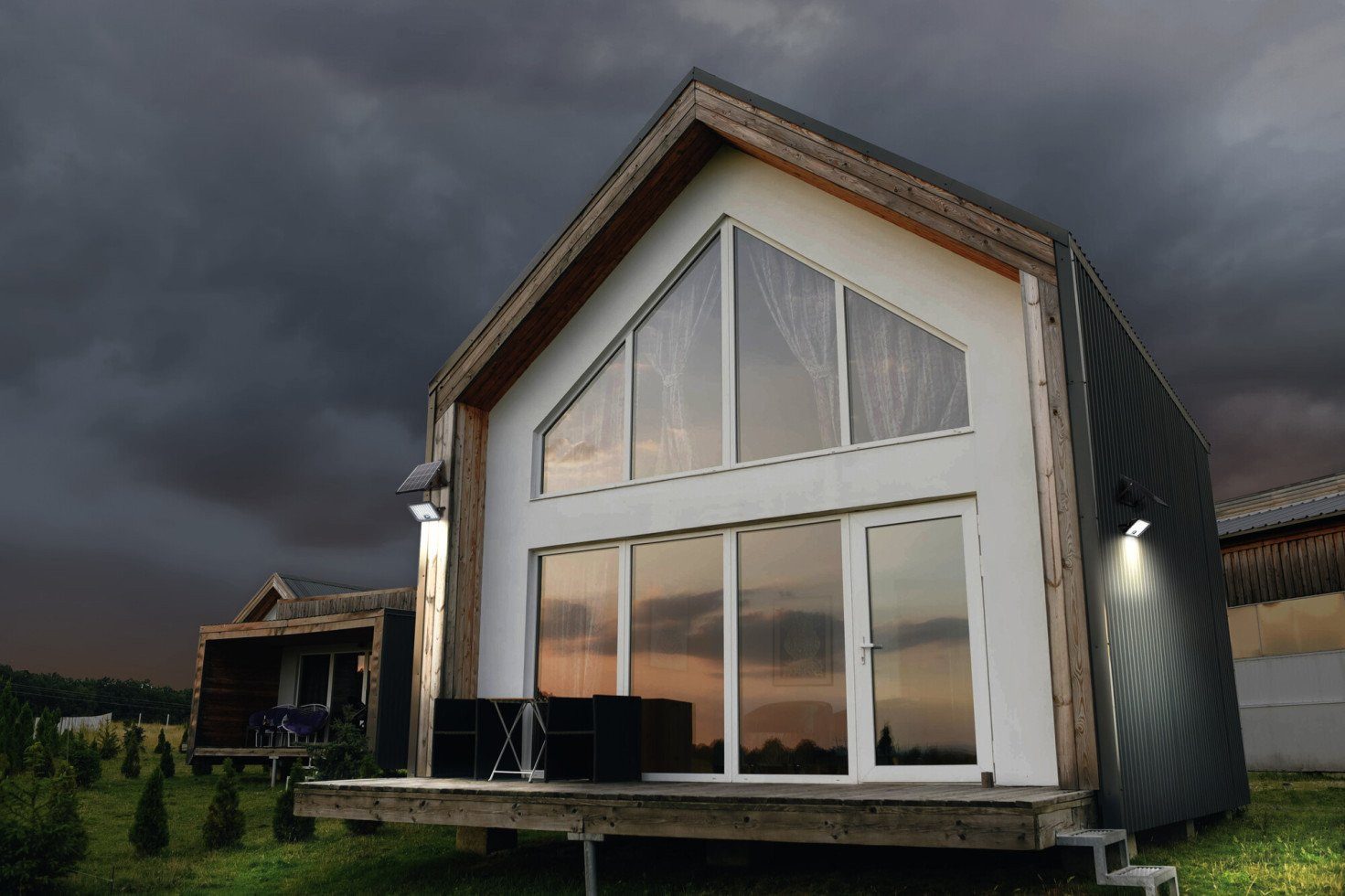 Osram Wandleuchte Osram Solarleuchte Endura Flood Sensor 30W, Inkl. Leuchtmittel, Dimmbar mit Bewegungsmelder nicht Smart Home-fähig