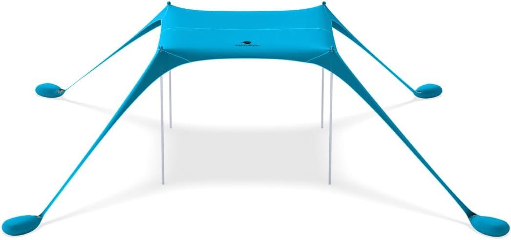 Sun Ninja Sonnensegel SUN NINJA Pop Up Strandzelt UPF50+ mit Zubehör, türkis