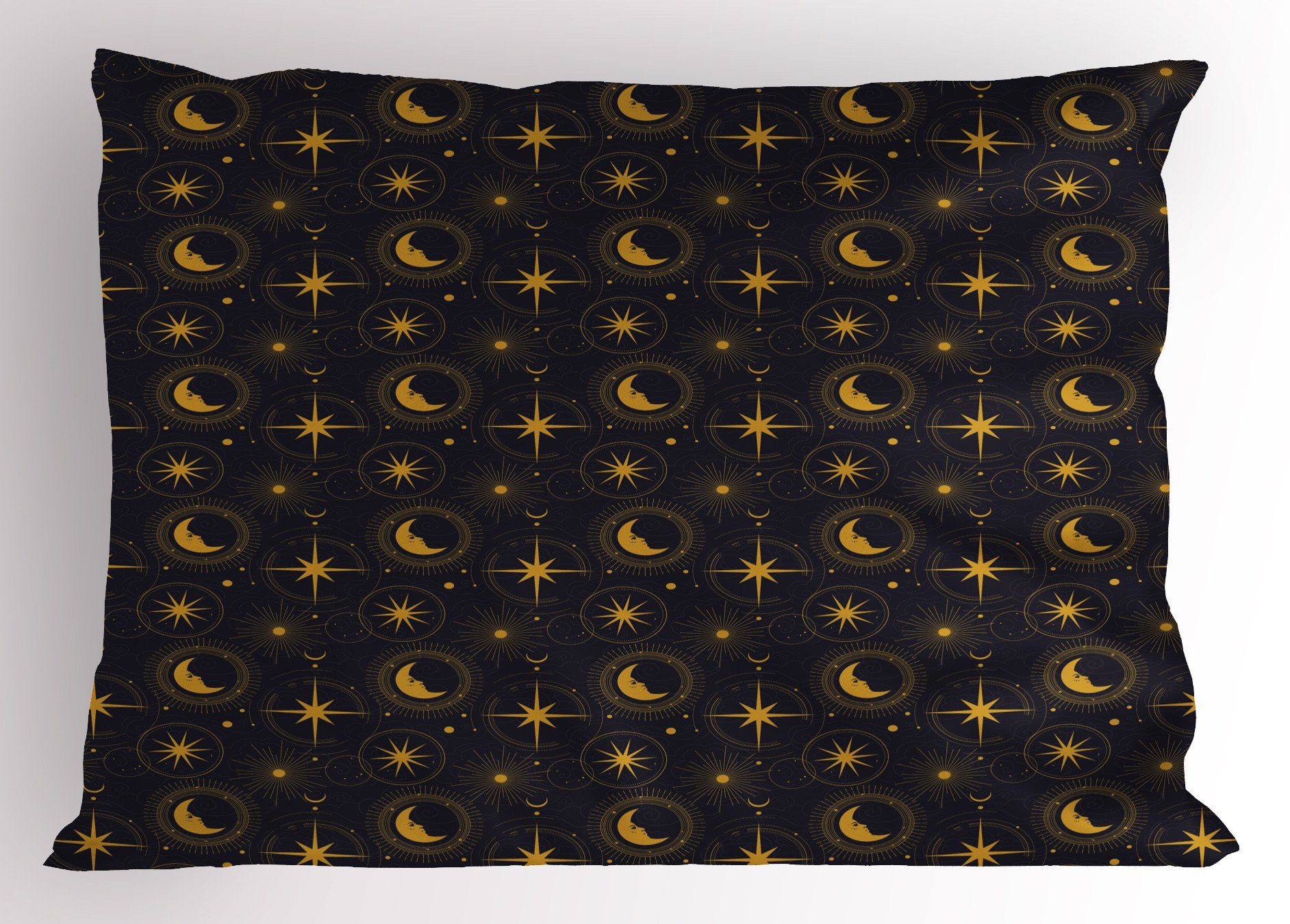 King Mystische Stück), Standard Kissenbezug, Nacht Dekorativer Abakuhaus Gedruckter Crescent (1 Alchimie Kissenbezüge in Size